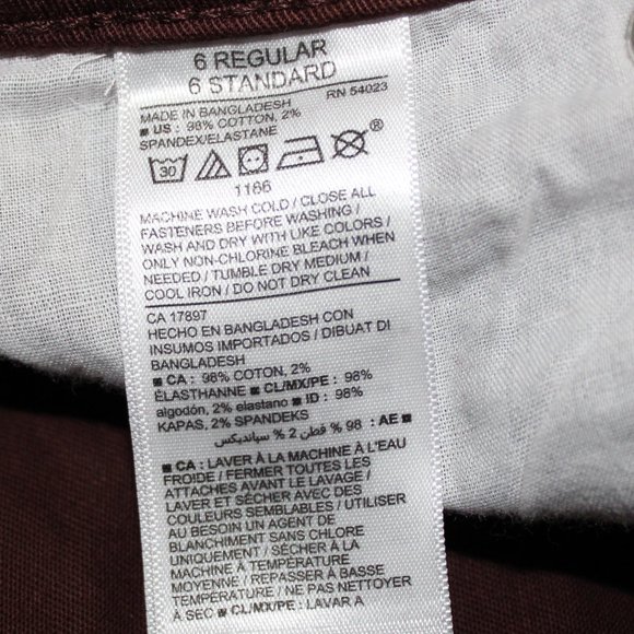 Old Navy Boys Brown Denim Pants- Size 6 Regular - Picture 6 of 6